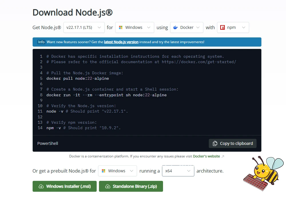 دانلود node.js
