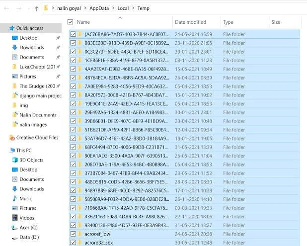 افزایش سرعت لپ تاپ با tempfiles افزایش سرعت لپ تاپ با tempfiles